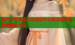 国产中文字幕在线视频平台高清流畅免费看精彩内容